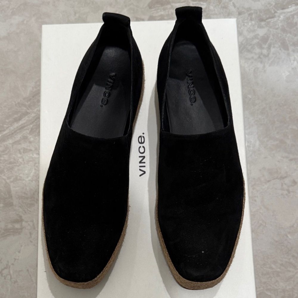 Vince Men's Black Suede Loafers